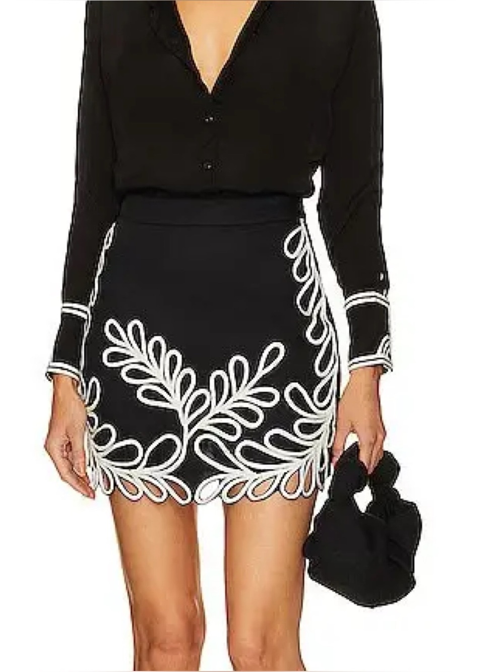 Karina Grimaldi Embroidered Skirt